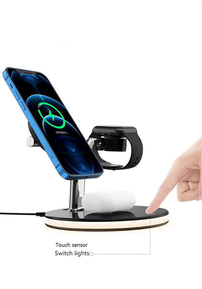 Compatible with Apple, 3 in 1 Magnetic Wireless Charger 15W Fast Charging Station for Magsafe Chargers