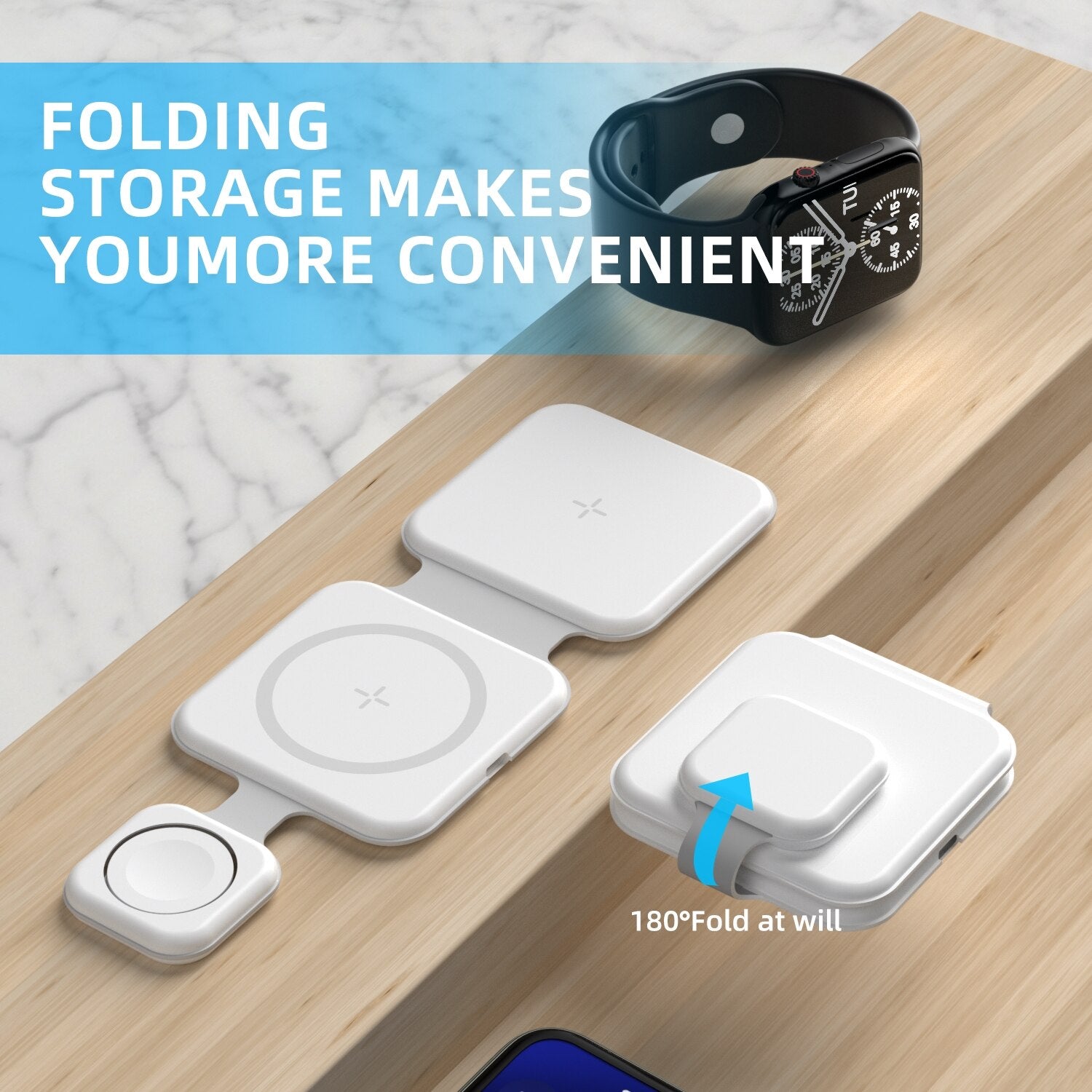 Revolutionary 3-in-1 Magnetic Foldable Wireless Charging Station for All Your Devices