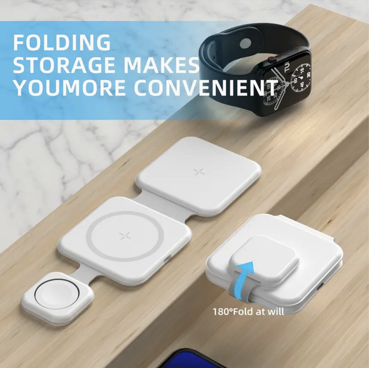 Revolutionary 3-in-1 Magnetic Foldable Wireless Charging Station for All Your Devices