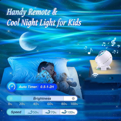 Transform Your Space with the Galaxy Projector Northern Lights - Enchanting Starry Sky Night Light for Bedroom and Gaming Room, Perfect Gift for Kids and Adults