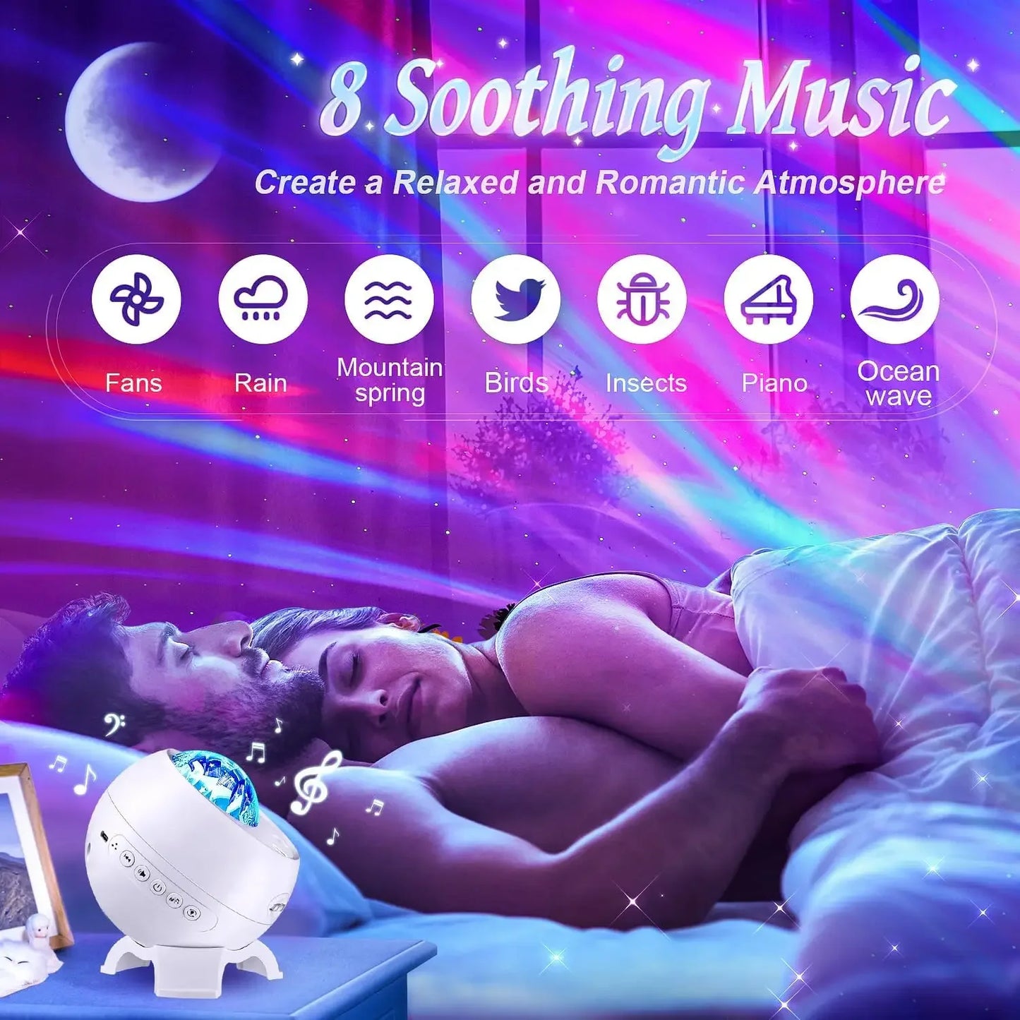 Transform Your Space with the Galaxy Projector Northern Lights - Enchanting Starry Sky Night Light for Bedroom and Gaming Room, Perfect Gift for Kids and Adults