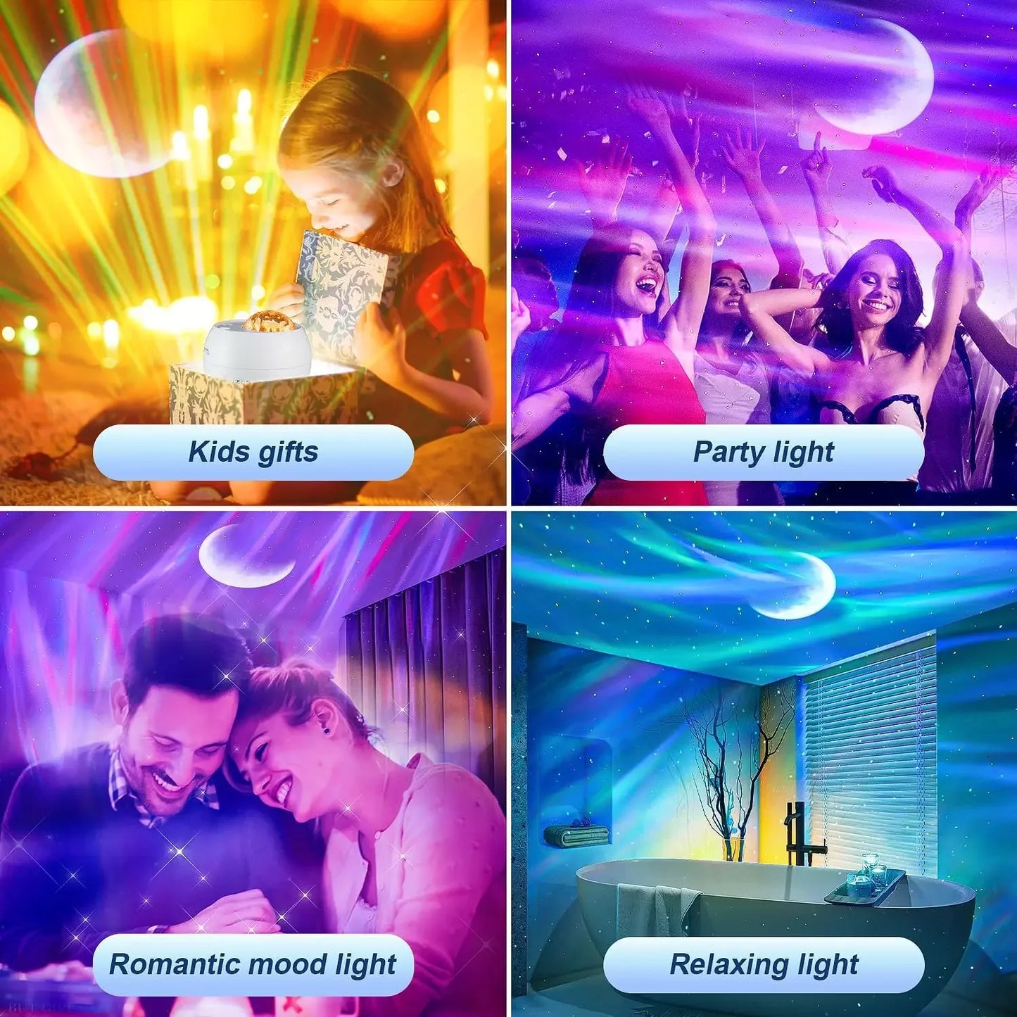 Transform Your Space with the Galaxy Projector Northern Lights - Enchanting Starry Sky Night Light for Bedroom and Gaming Room, Perfect Gift for Kids and Adults