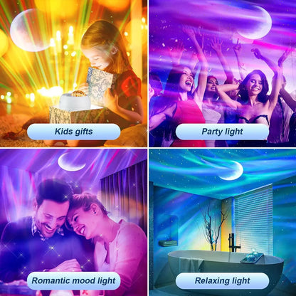 Transform Your Space with the Galaxy Projector Northern Lights - Enchanting Starry Sky Night Light for Bedroom and Gaming Room, Perfect Gift for Kids and Adults