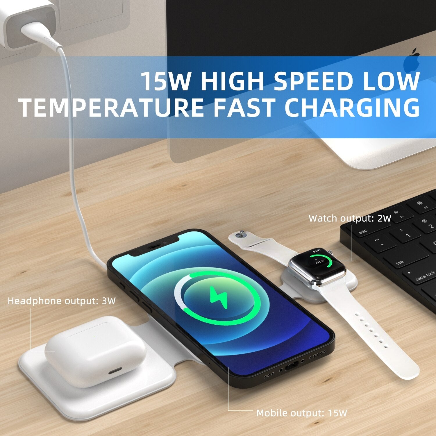 Revolutionary 3-in-1 Magnetic Foldable Wireless Charging Station for All Your Devices